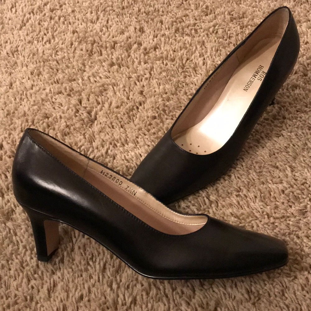 Black Kid-Skin 2” Pumps